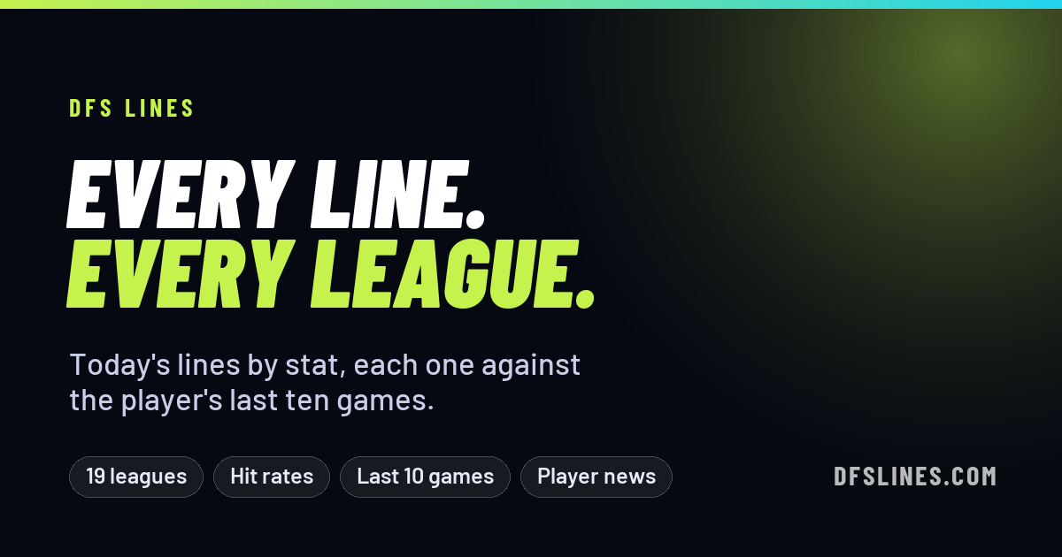 Nfl Odds NFL Pass Attempts lines · DFS Lines